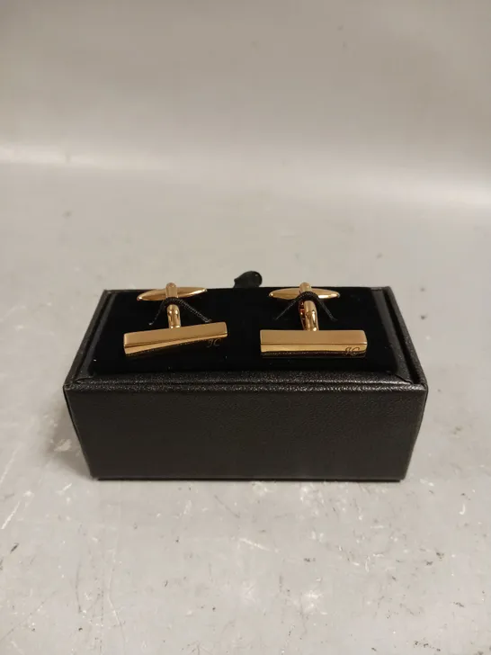 BOXED DESIGNER PERSONALISED 'JC' CUFF LINKS 