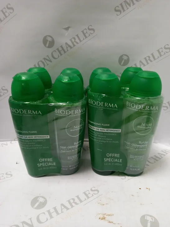 LOT OF APPROX 8 X 400ML BIODERMA NODÉ NON DETERGENT FLUID SHAMPOO