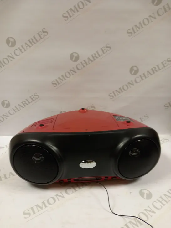 POLAROID BLUETOOTH CD BOOMBOX BLACK/RED