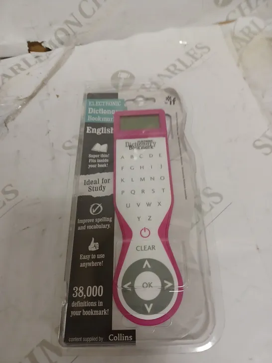 IF ELECTRONIC DICTIONARY BOOKMARK - ENGLISH, PINK