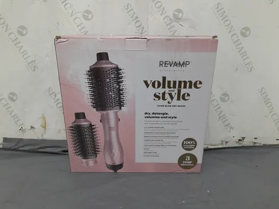 BOX OF 4 REVAMP PROFESSIONAL VOLUME AND STYLE 1200W BLOW DRY BRUSH INNOVATIVE ALL IN ONE VOLUMISONG STYLER 