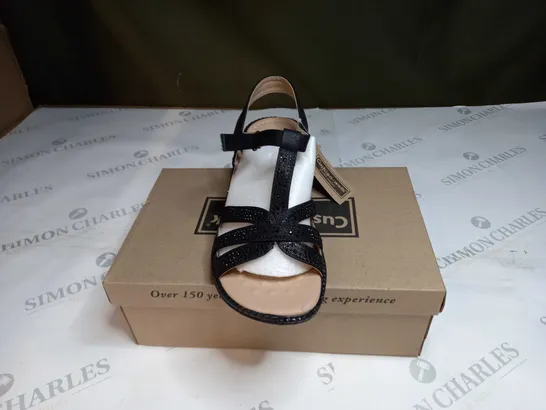 BOXED CUSHION-WALK DIAMANTE SANDALS SIZE 6