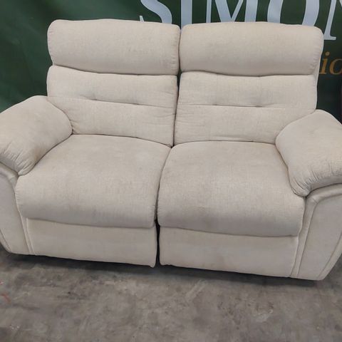 DESIGNER FIXED TWO SEATER SOFA NATURAL FABRIC 