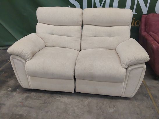 DESIGNER FIXED TWO SEATER SOFA NATURAL FABRIC 