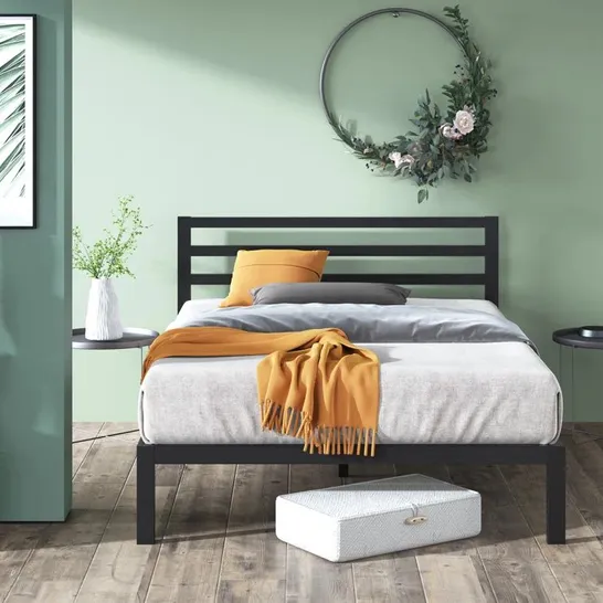 BOXED WICK METAL BED FRAME WITH HEADBOARD