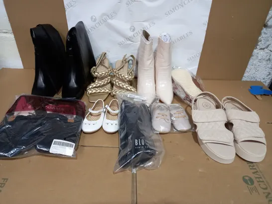 BOX OF APPROX 6 ASSORTED SHOES TO INCLUDE ASOS AND EVERFOAMS 