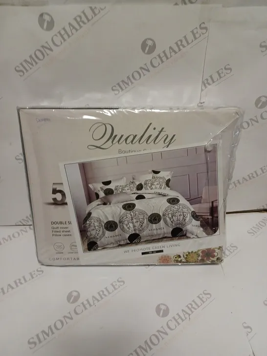 LUALITY BOUTIQUE 5D CLASSIC COLOUR BEDDING SET - DOUBLE 