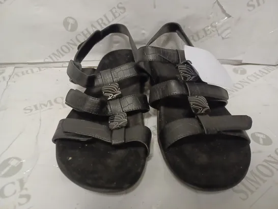 PAIR OF VIONICA STRAP-UP SANDALS IN BLACK - SIZE 8