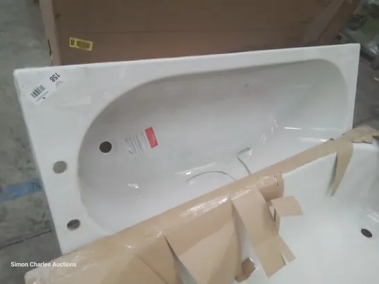 DESIGNER WHITE 2 TAP HOLE BATH