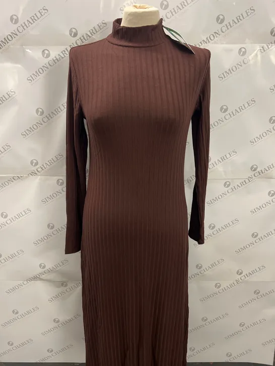 NOBODYS CHILD BAILEY CUT OUT MIDI DRESS IN BROWN SIZE 10