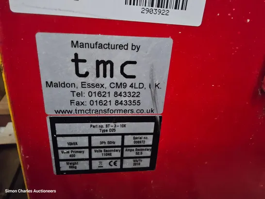 TMC SINGLE PHASE 110V TRANSFORMER