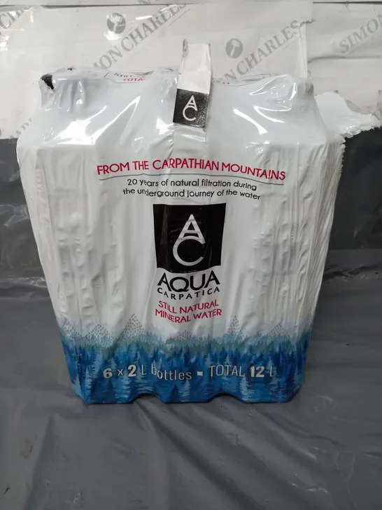 SEALED AQUA CARPATICA STILL NATURAL MINERAL WATER 6X2L - COLLECTION ONLY