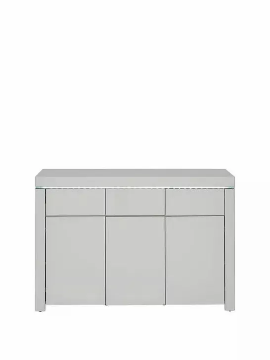 BOXED GRADE 1  LARGE LED ATLANTIC SIDEBOARD - GREY