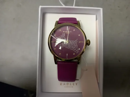 RADLEY LONODN CALLIGRAPHY LEATHER STRAP WATCH