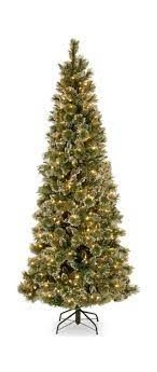 PRE-LIT SLIM CASHMERE TIPS 6.5ft CHRISTMAS TREE - COLLECTION ONLY RRP £159.99