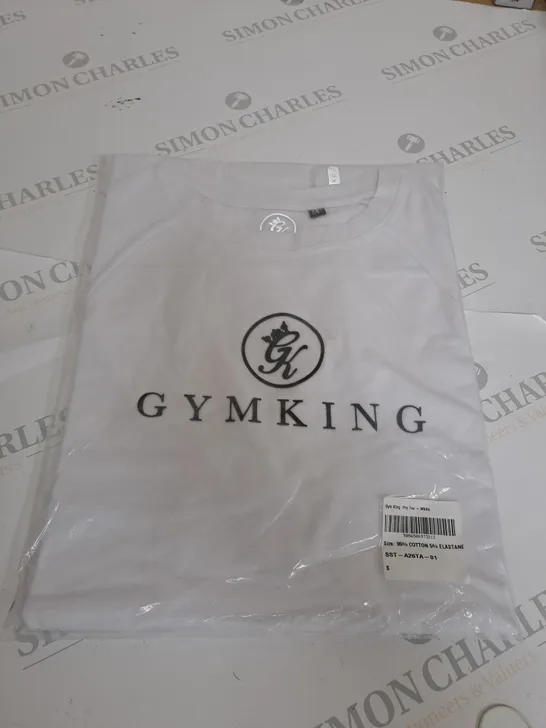 WHITE GYM KING PRO TEE SIZE S 