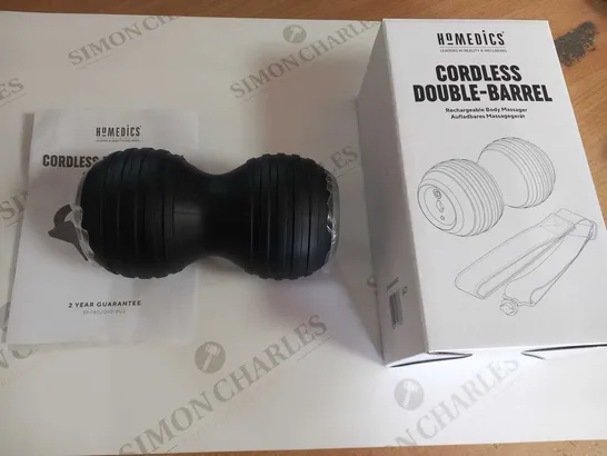 6 BOXED HOMEDICS CORDLESS DOUBLE-BARREL RECHARGEABLE BODY MASSAGER