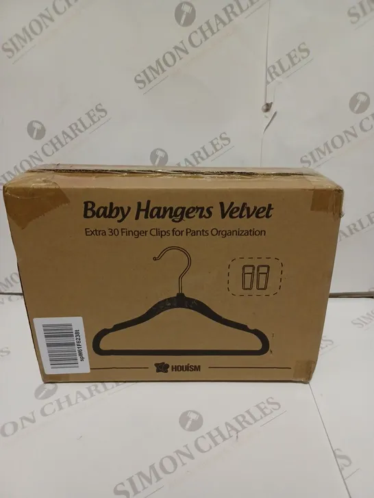 BOXED HOUISM VELEVET BABY HANGERS