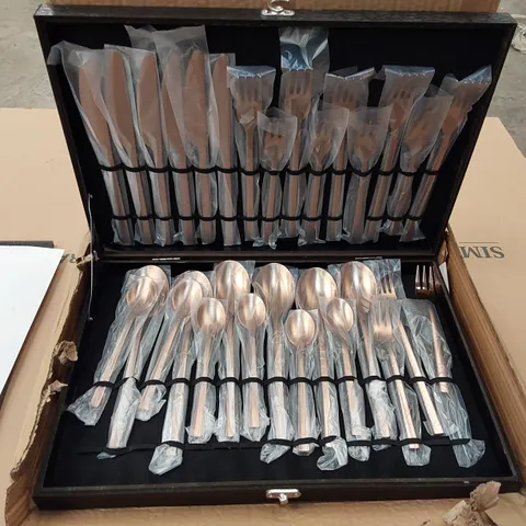 BOXED BLUE ELEPHANT 30 PIECE STAINLESS STEEL CUTLERY SET - SERVICE FOR 6 (1 BOX)