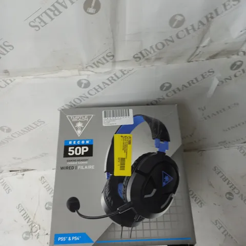 BOX OF APPROX 5 TURTLE BEACH RECON 50P HEADSETS IN BLACK 