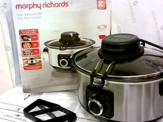 MORPHY RICHARDS 460009 SEAR, STEW AND STIR SLOW COOKER 3.5L