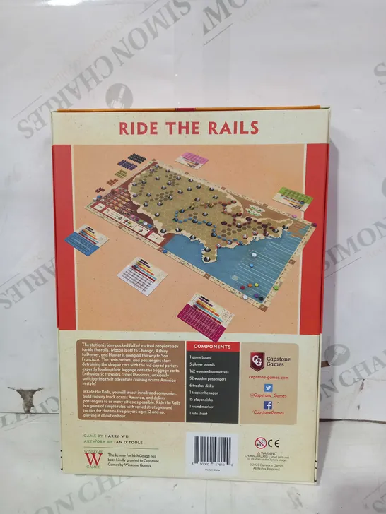 CAPSTONE GAMES RIDE THE RAILS BOARD GAME