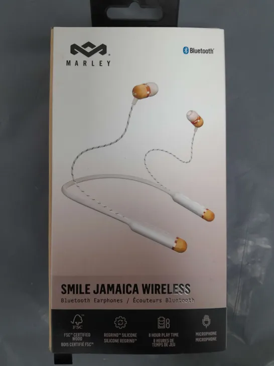 5 BOXED HOUSE OF MARLEY EM-JE083-CPA SMILE JAMAICA WIRELESS BLUETOOTH EARPHONES