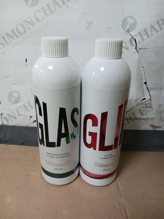 LOT OF 2 STARNAGKOSS CLAY LUBRICANT AND GLASS CLEANER / COLLECTION ONLY 