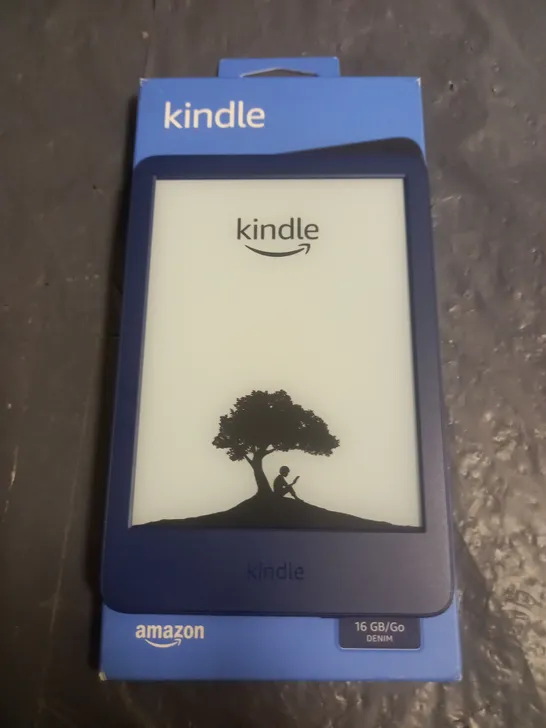 BOXED AMAZON KINDLE 16GB IN DENIM