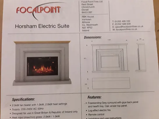 BOXED FOCALPOINT HORSHAM ELECTRIC SUITE 