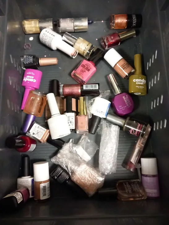 APPROXIMATELY 80 ASSORTED NAIL VARNISH/GELS TO INCLUDE; O.P.I, CANDY COAT, AVON, NAILS INC, DAZZLE, CANNI, NAIL ENVY AND NO 7