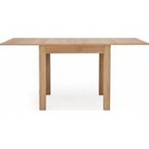 BOXED FULTON FLIP TOP  DINING TABLE - RUSTIC PINE EFFECT   H76 X W80 - 160 X D80 CM