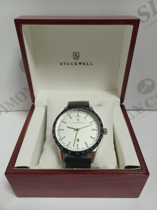 STOCKWELL AUTOMATIC TACHYMETER MESH STRAP WRISTWATCH 