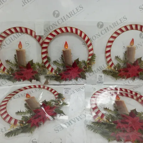 SANTA'S BEST SET OF 6 WINDOW CANDLES