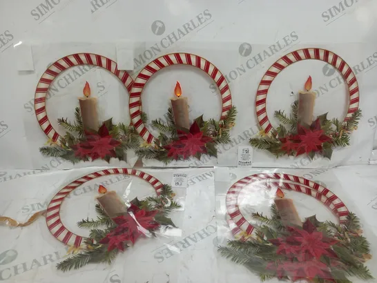 SANTA'S BEST SET OF 6 WINDOW CANDLES