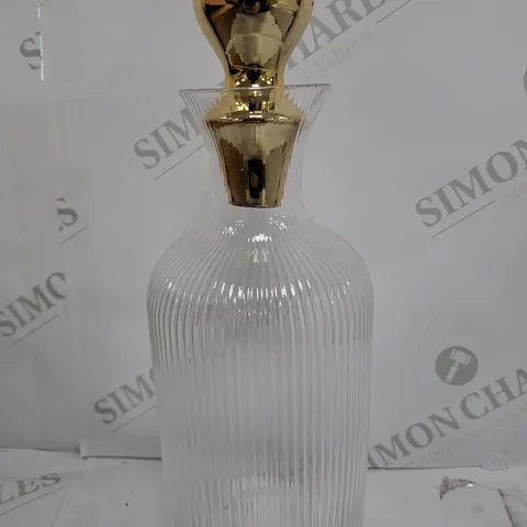 BOXED BUNDLEBERRY FLUTED GLASS DECANTER