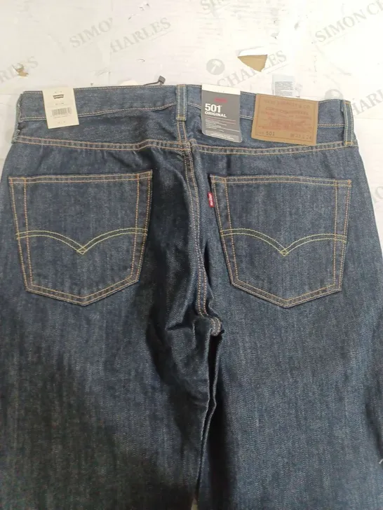 LEVI'S 501 ORIGINAL DARK DENIM JEANS - W33 L34