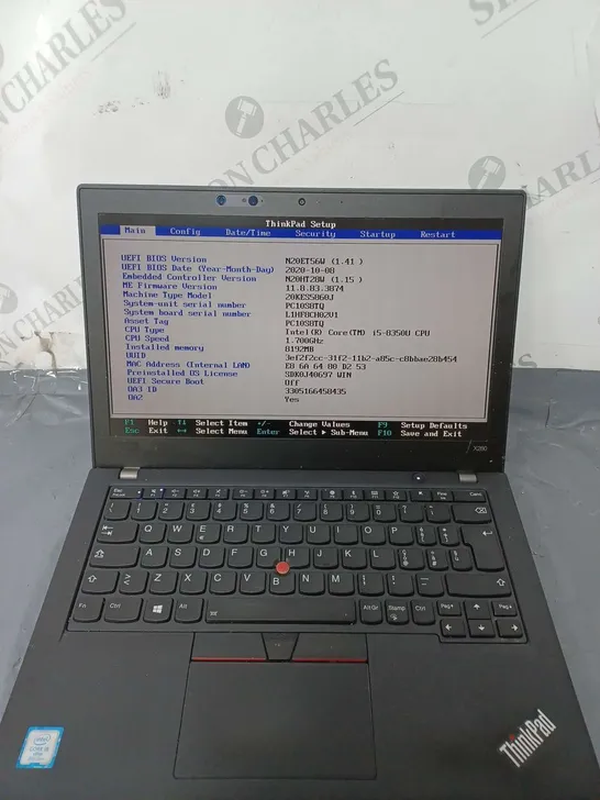 LENOVO THINKPAD X280 12 INCH I5-8350U 1.70GHZ