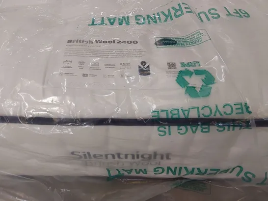 QUALITY BAGGED SILENTNIGHT BRITISH WOOL 2400 150CM KING SIZED MATTRESS 