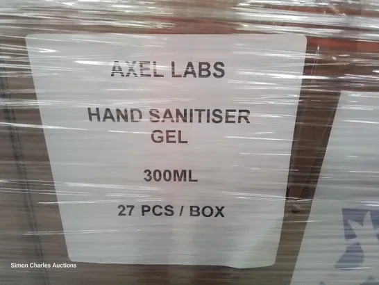 PALLET OF 42 BOXES EACH CONTAINING 27 BOTTLES OF 300ml HAND SANITIZER. 1134 BOTTLES TOTAL