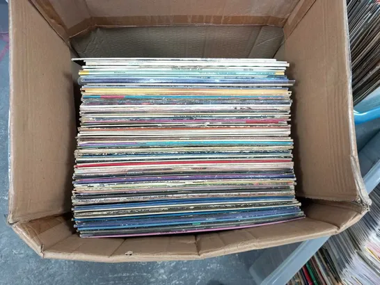 A BOX OF APPROXIMATELY 85 X VINYL LPs. MAINLY SOUL, MOTOWN ETC.