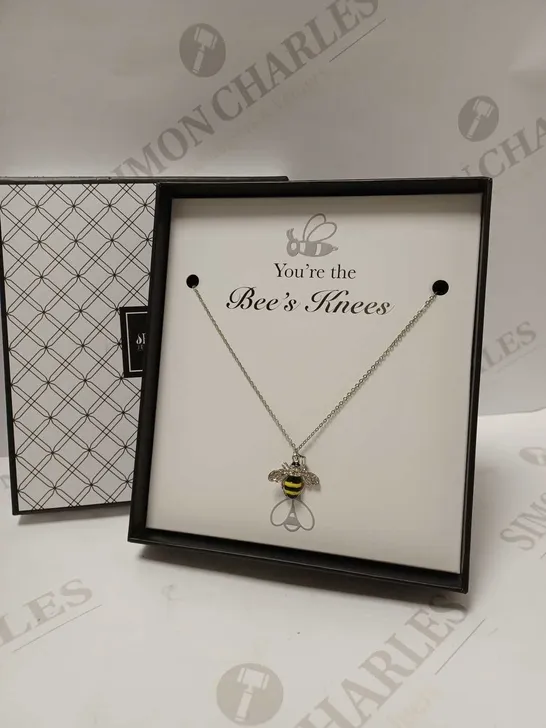 FLAME JEWELLERY BEE CHARM SILVER NECKLACE