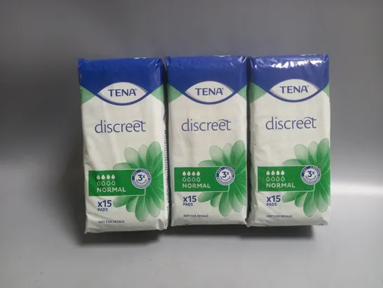 BOX OF 6 TENA DISCREET 15 PADS NORMAL