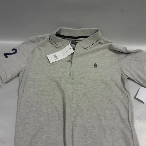 FRENCH CONNECTION CHILDRENS 1/4 ZIP POLO IN GREY - 11-12 YRS 