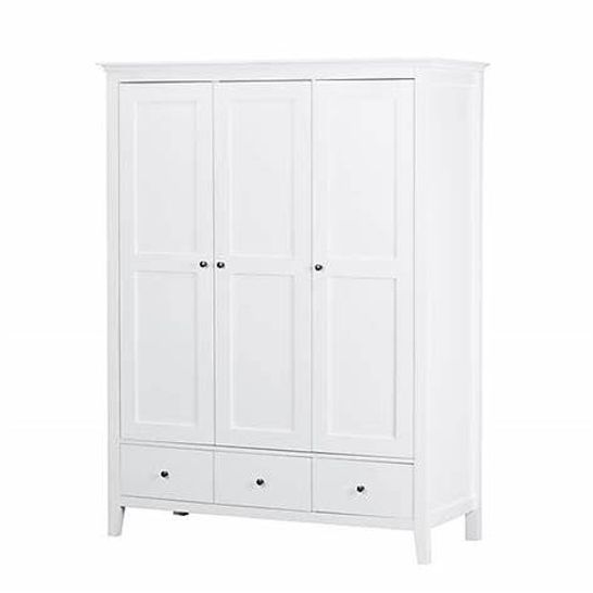 BOXED LYNTON TRIPLE WARDROBE IN WHITE 2 BOXES COMPLETE 