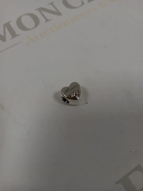 PANDORA SISTER HEART SILVER CHARM