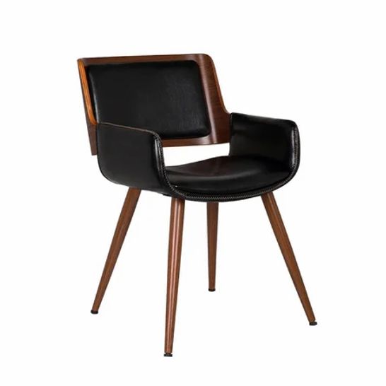 BOXED DESIGNER NUNDA ARMCHAIR POLISHED BLACK 