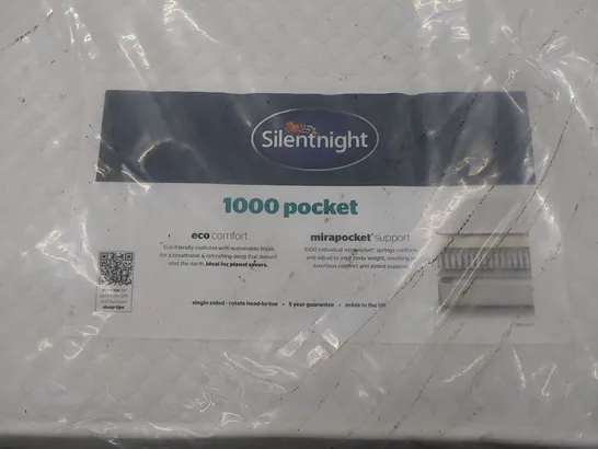 QUALITY BAGGED SILENTNIGHT 1000 POCKET 135CM DOUBLE SIZED MEMORY FOAM MATTRESS 