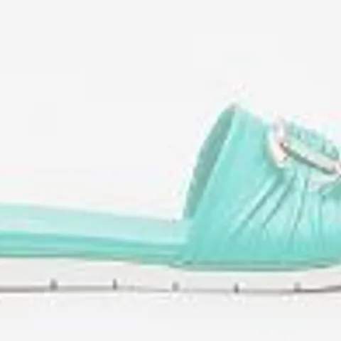 MODA IN PELLE ORGANTIA SLIDE SANDAL TURQUOISE SIZE 7