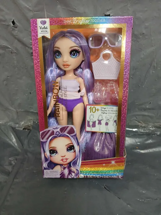 BOXED RAINBOW HIGH SWIM & STYLE VIOLET DOLL